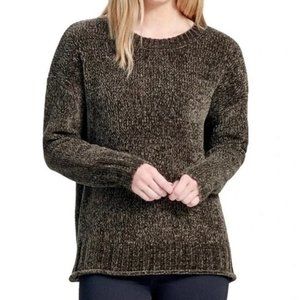 Seven7 Women’s Chenille Olive Green Sweatshirt Large